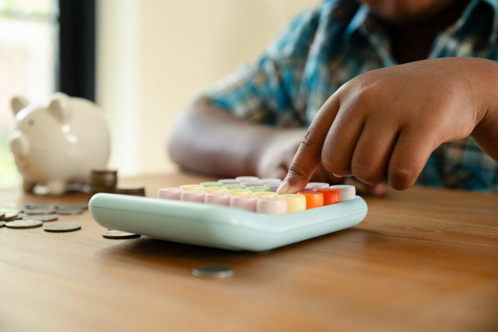 Sparen für Kinder: Taschenrechner 